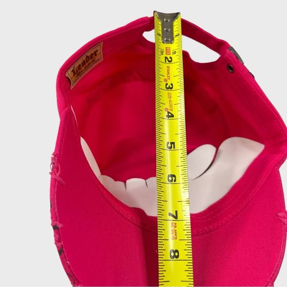 NWT Leader Rhinestone Pink Ribbon Cap Breast Cancer Awareness Bling Hat OSFM - Picture 8 of 11